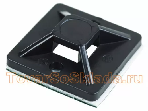 Стяжки (хомуты пластиковые) площадки самоклеющиеся для крепления