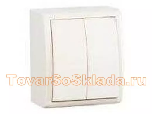 Выключатель двуклавишный открытой установки