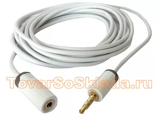 3,5мм штекер 4pin / 3,5мм гнездо 4pin (удлинители  для  смартфона: наушники плюс микрофон)