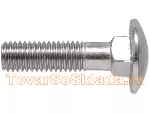 Винт мебельный, полукруглая головка, квадратный подголовок, DIN 603