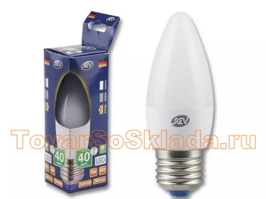 Лампы светодиодные  с цоколем  E27 тип C37 свеча