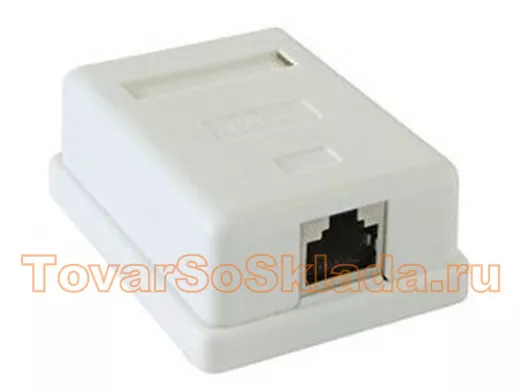 8P8C (RJ-45) для витой пары гнездо (female) 1 вход розетка накладная