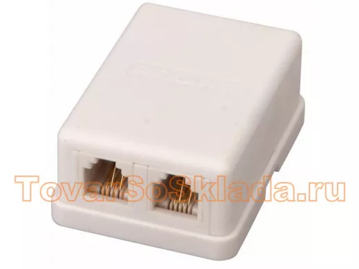 6P-4C (RJ-11) телефонные в линию 2 входа розетка накладная