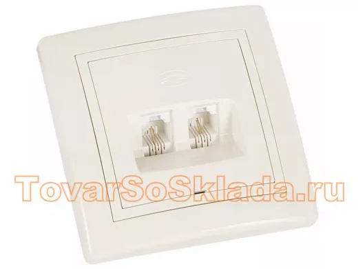 6P-4C (RJ-11) телефонные в линию 2 входа розетка врезная