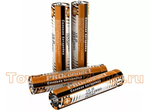 .R03 батарейки солевые (AAA, тип 286), диаметр 10,5мм, длина 44,5мм