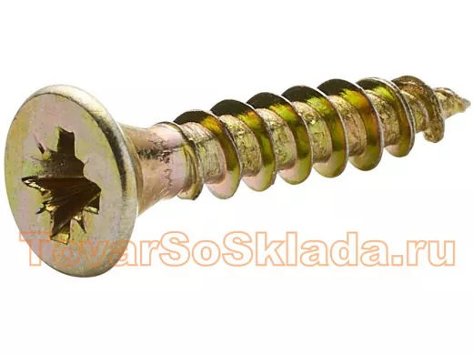 Саморезы универсальные оцинкованные жёлтые POZY
