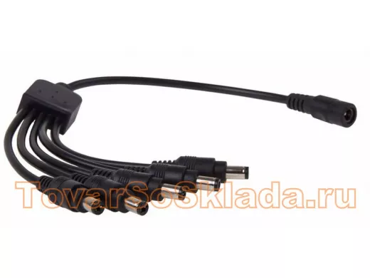 Кабель питания 5 штекеров 2,1х5,5 мм / 1 гнездо 2,1х5,5 мм (разветвитель питания)