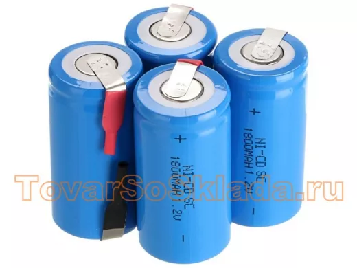 Аккумуляторы для шуруповерта SC 1,2 Вольта Ni-Cd с лепестками