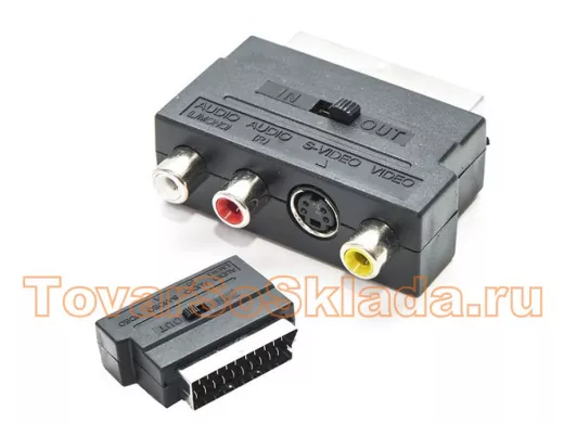 СКАРТ штекер / 3 х RCA переходник