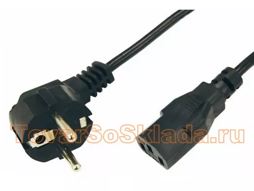 Кабель питания C13 / S22 (S52, PC-186) (для компьютера, монитора, блока питания ноутбука)