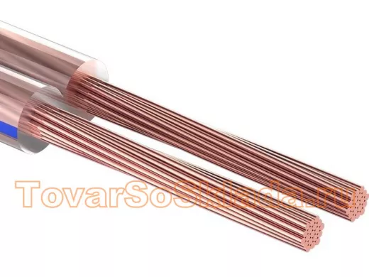 Кабель акустический прозрачный 2х2,0 мм.кв. Blue Line  100m  REXANT