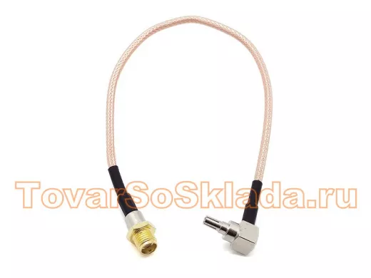 Переходник SMA (female, гнездо) - CRC9 (male, штекер) угловой Пигтейл (УПАКОВКА 10шт) цена за 1шт