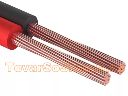 Акустический кабель красно-черный 2х1,0мм.кв. ШВПМ 2х1,0  CCA PROCONNECT  (цена за 1метр)