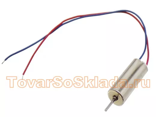 Двигатель 3,7V RC820RB (L/Dдвиг=20/8,0mm, L/Dвала=8,5/1,0mm, 50000об/м, 0,08А, выв.кр/син.) для авиа