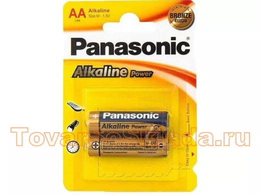 Батарейка LR6  Panasonic Alkaline BL-2 (блистер:2шт,коробка: 48шт) (цена за шт)
