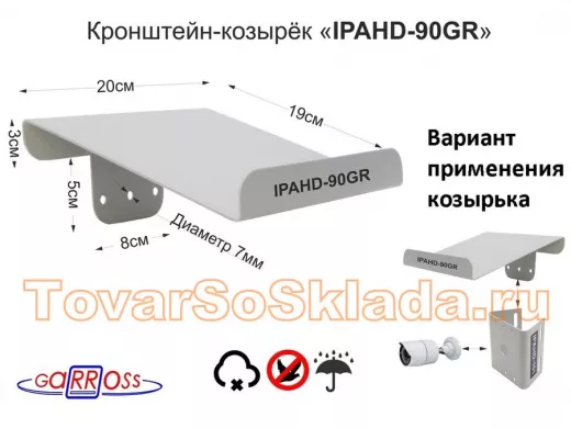 Козырёк для камер видеонаблюдения 