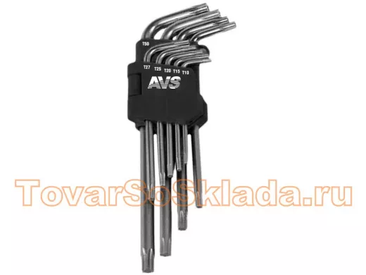 Набор ключей торцевых изогнутых TORX 9 предметов (T10-T50)