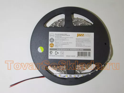 JazzWay Лента LED ECO 3528/60 Warmwhite IP20 5м 12В