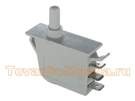 Перекл-Кнопка  JHZ-6 прямоуг. (41x15х17мм) без фикс. вертик. 3 выв. (220В/0,25А)