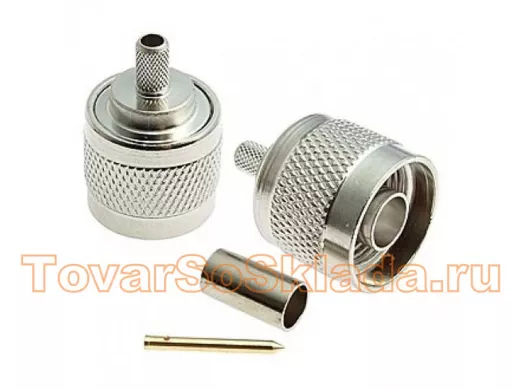 Высокочастотный разъем N-C58P штекер под обжим для кабеля RG58