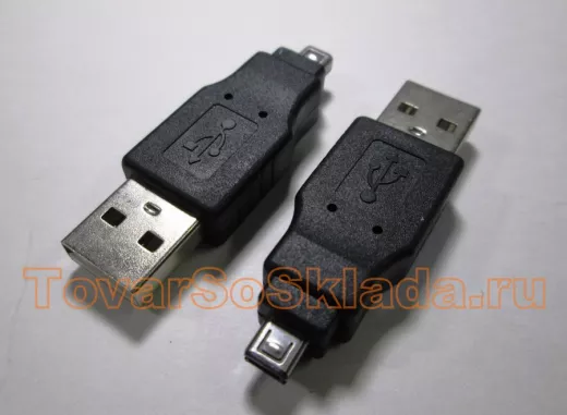 переходник USB-A штекер -miniUSB-B 4P штекер