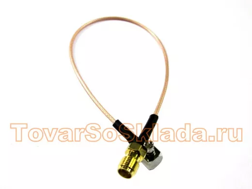 Переходник SMA (female, гнездо) - TS9 (male, штекер угл.) антенный адаптер для USB 3G модемов Huawei
