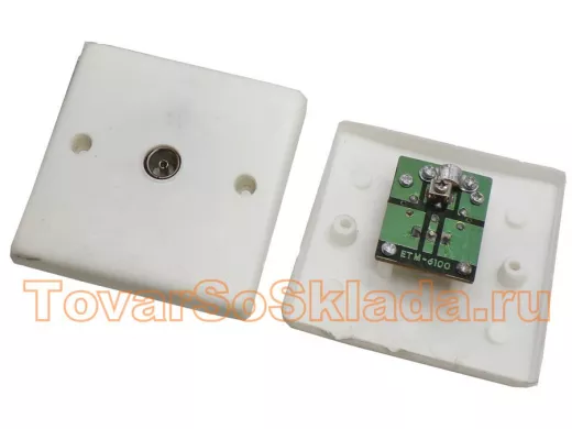 Розетка установочная врезная 1 вход