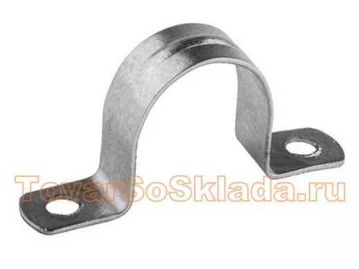 Скоба (клипса) металлическая 2-х лапковая с внутр. d 25-26 мм (100шт) TDM SQ0409-0017