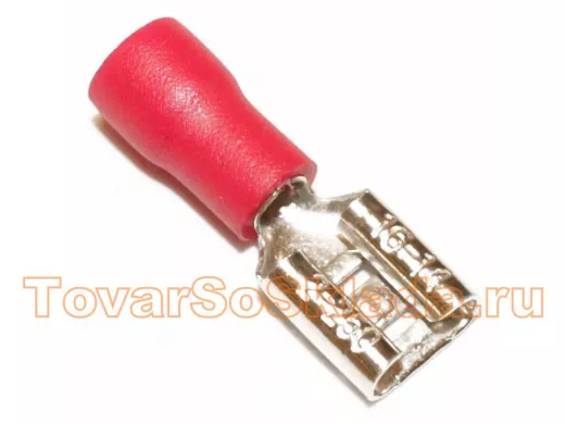 Гнездо изолир 6,3/7,5мм, FDD2-250, красное, (d=1,5-2,5 мм2, 15А)  104244