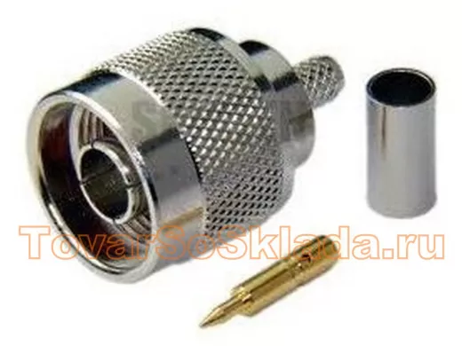 Разъём N-типа штекер, на кабель типа RG-58  ( под обжим ) (male)