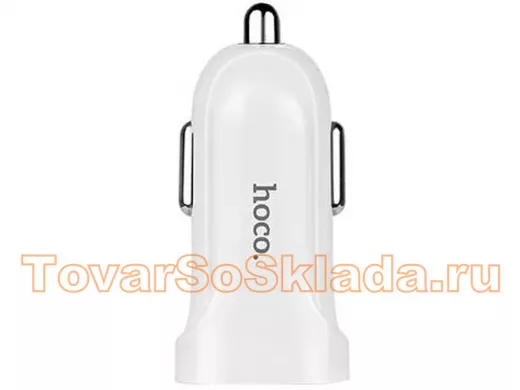 Автомобильный адаптер HOCO, Z2, 1 USB, 1500mA, пластик, кабель микро USB, цвет: белый