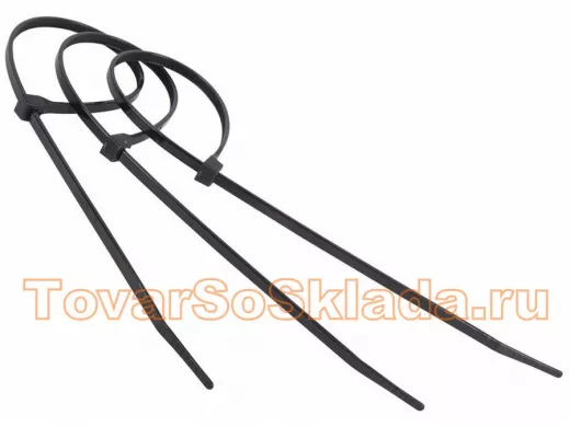 300х8мм кабельный хомут (стяжка) черная (100 шт) профессиональная