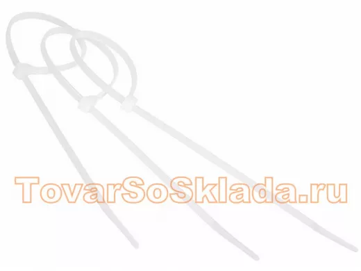400х5мм кабельный хомут (стяжка) белая (100 шт) профессиональная
