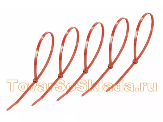 400х5мм кабельный хомут (стяжка нейлонoвая) nylon красная (25 шт) REXANT