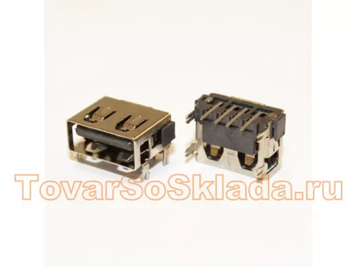 Разъём компьют: гнездо USB-A 4pin укороченное для ноутбуков