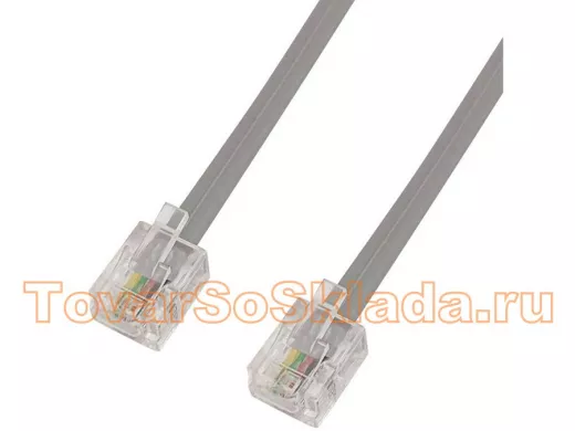 RJ-11 (6P-4C) 7m. white Телефонный кабель RUICHI КАБЕЛЬНАЯ ПРОДУКЦИЯ