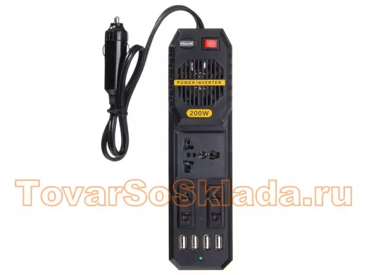 TDS TS-CAU42 автомобильный инвертор (220В/200Вт)