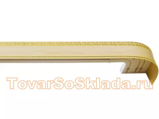 280см карниз ЕСЕНИН СЕРЕБРО 3х рядный с декор. планкой 70мм КОТО гл. в инд. уп. ультракомпакт