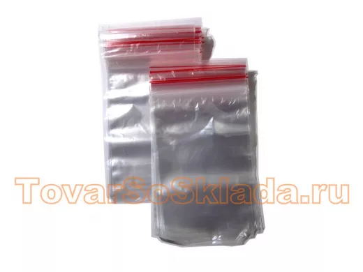 Пакет с защёлкой (замком)   70х100мм 