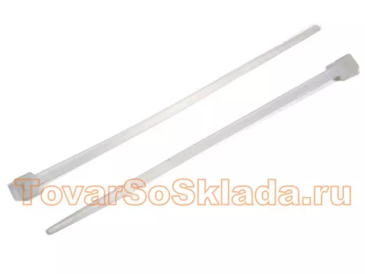 80х2,5мм кабельный хомут (стяжка нейлонoвая) белая (100 шт) нейлон 6,6, OMAX