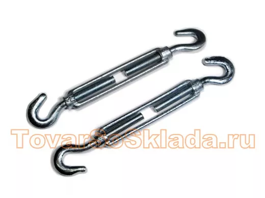 Талреп, крюк-крюк, цинк DIN 1480 М8 (30 шт)  в упаковке 30шт, вес 1шт г, цена за 1шт