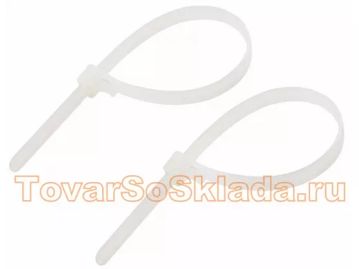 200х8мм хомут (стяжка) многоразовый 100 шт белый СКМ-200 R