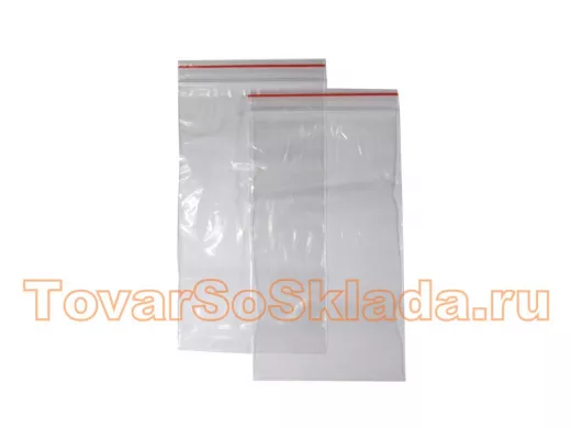 Пакет с защёлкой (замком)  100х180мм 