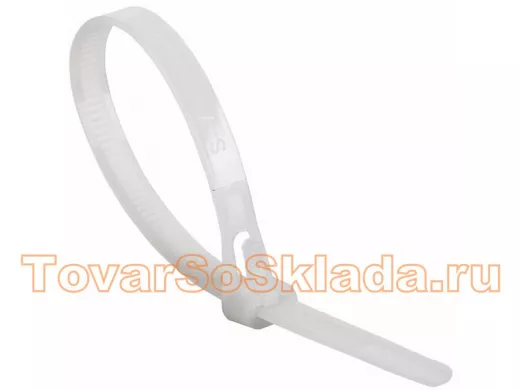 300х8мм хомут (стяжка) многоразовый 100 шт белый СКМ-300 R07-0309