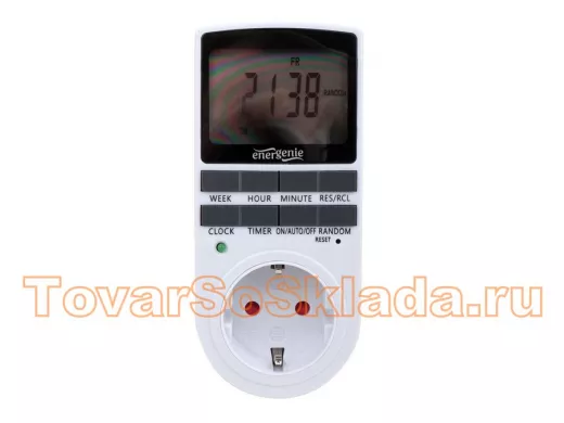Таймер электрический Energenie EG-SST-01, LCD-дисплей 2,3, белый