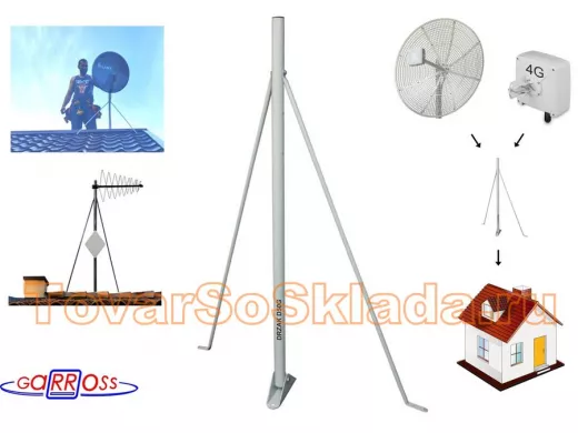 Кронштейн для антенны на любую крышу 