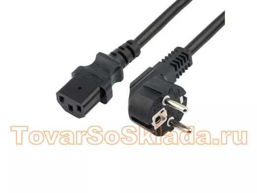 Кабель питания 1,8м для компьютера с зазем. Евро  0.75мм  (PVC) R11-1131