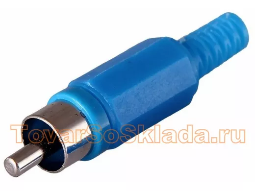 Штекер RCA (тюльпан) синий