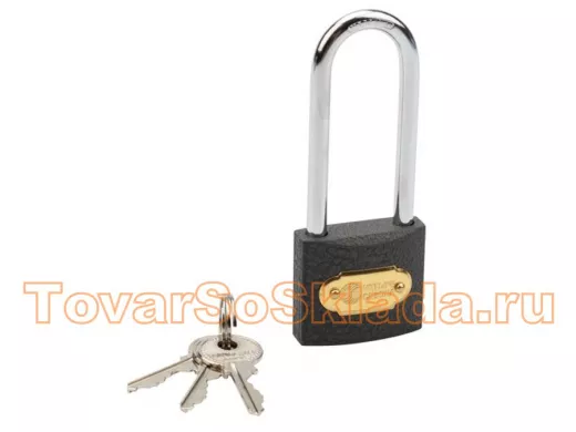 Навесной замок 40 мм чугун длинная дужка 