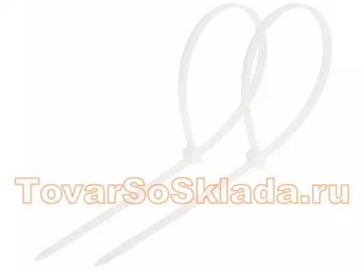 200х7,6мм кабельный хомут (стяжка) белый (100 шт) REXANT